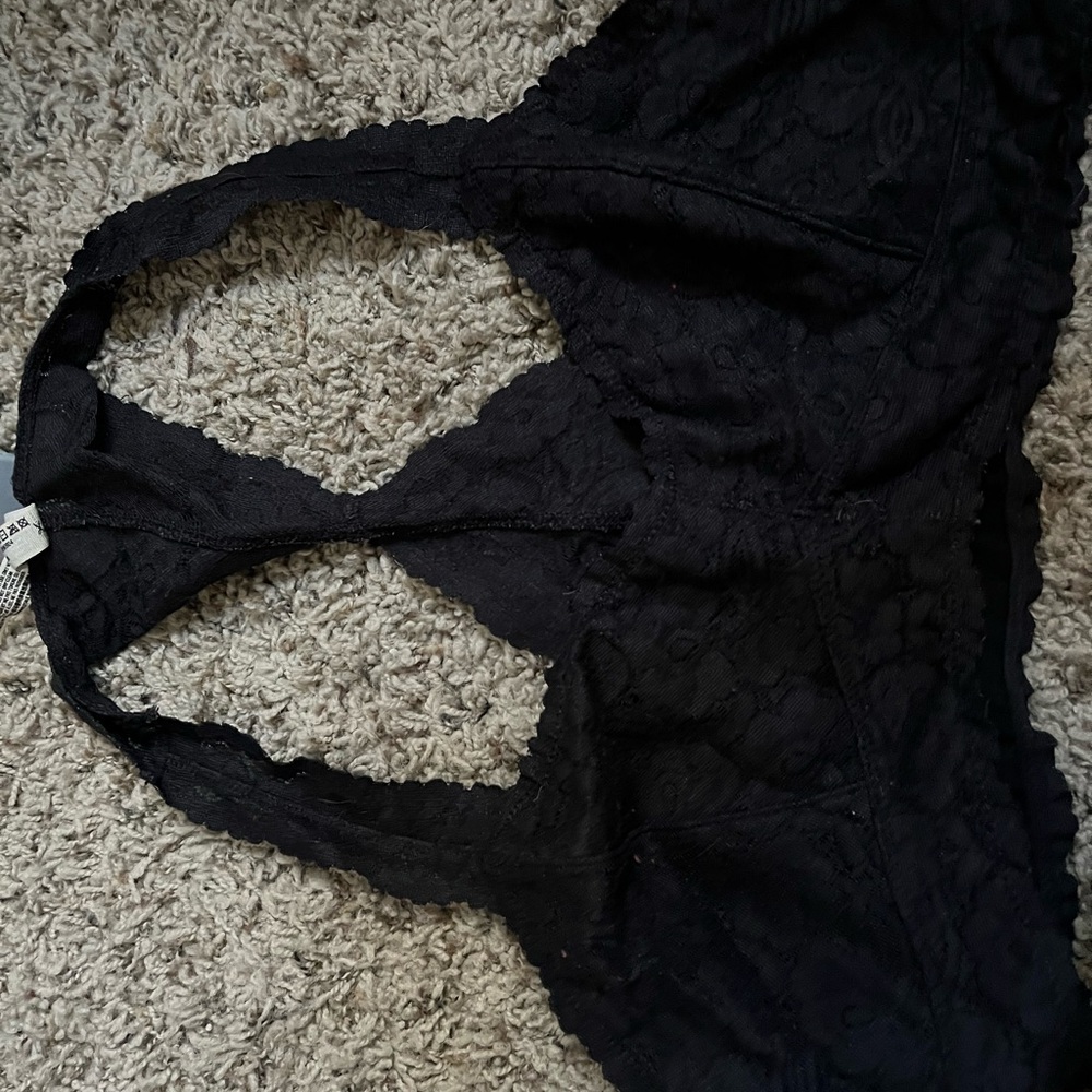Free People Black Lace Bralette